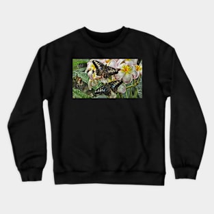 Butterflies on orchids Crewneck Sweatshirt